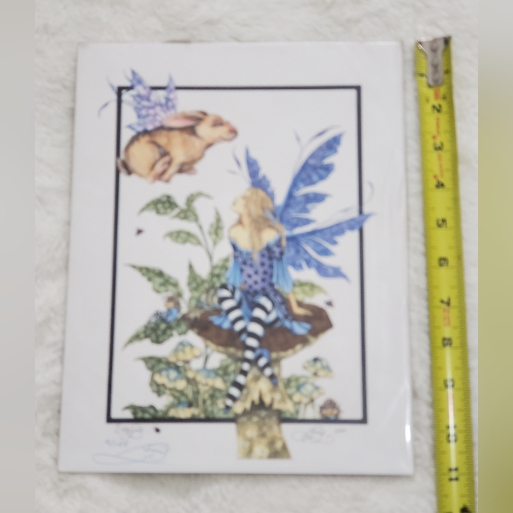 Fairy and Rabbit Art Print